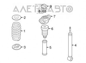 Опора амортизатора задняя левая VW Passat b7 12-15 USA