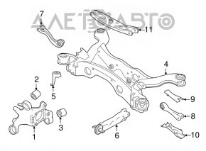 Maneta inferioară sub arc spate stânga Infiniti QX30 17- FWD