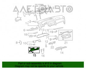 Capacul torpedoului pentru genunchiul șoferului Toyota Avalon gri 05-12 gri