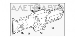 Panoul frontal al torpilei fără AIRBAG Toyota Yaris 06-10