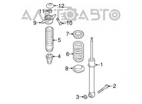 Arc spate dreapta Hyundai Tucson 16-20 awd rigiditate 2 albastru galben.