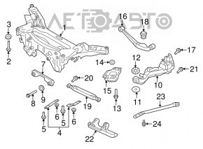 Bara spate pentru Nissan Rogue 14-20 awd