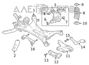 Подрамник задний Nissan Altima 19- fwd