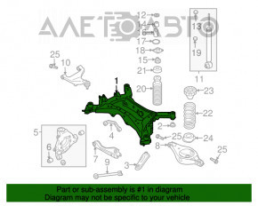 Подрамник задний Nissan Murano z50 03-08