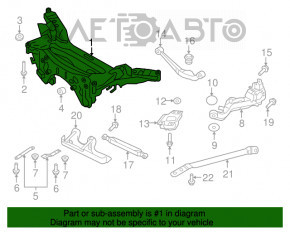 Bara spate Nissan Rogue 14-20 fwd