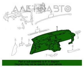 Panoul frontal al torpilei fără AIRBAG pentru Lexus IS 14-20