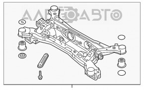 Подрамник задний Kia Sorento 16-19 FWD