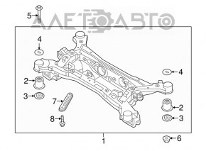 Подрамник задний Kia Sorento 16-19 FWD