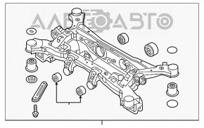 Подрамник задний Kia Sorento 16-19 AWD