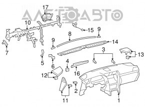 Grila dinamica stanga Lexus LS460 LS600h 07-12 bej