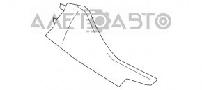 Capacul consolei centrale stânga pentru Lexus GS300 GS350 GS430 GS450h 06-09, piele bej.