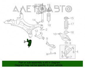 Capacul de protecție a suspensiei spate, dreapta față, Nissan Murano z51 09-14