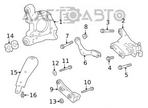 Capacul de protecție a suspensiei spate, stânga față, Infiniti QX50 19-