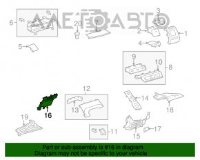 Capacul genunchiului șoferului Toyota Prius V 12-17 gri