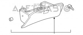 Перчаточный ящик, бардачок Lexus RX300 98-03 серый