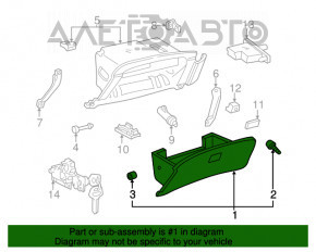 Перчаточный ящик, бардачок Lexus RX300 98-03 серый