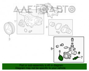 Tee-ul sistemului de răcire pentru Buick Encore 13-19