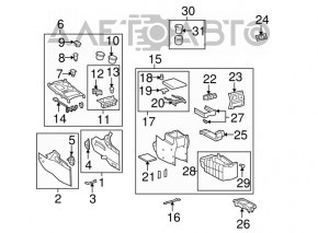 Suport de pahar de buzunar pentru Toyota Highlander 08-10 din lemn deschis