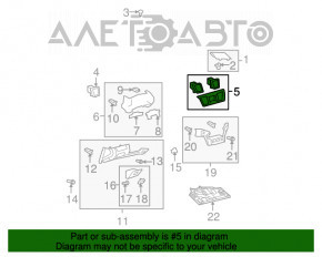 Conductă centrală de aer cu panou pentru Toyota Highlander 08-13, negru