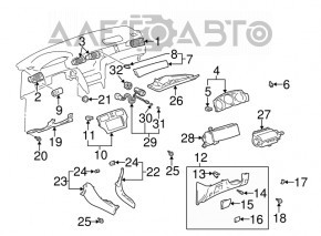 Conducta de aerisire dreapta pentru Lexus ES300 ES330