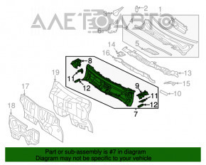 Placă metalică pentru ștergătoare Toyota Rav4 13-18