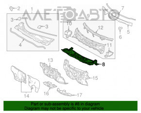 Поддон дворников металл Lexus RX350 RX450h 16-22