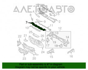 Placa de protecție metalică pentru ștergătoarele de parbriz Toyota Prius 2004-2009