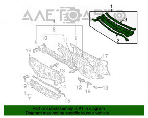 Grila stergatoarelor de plastic Toyota Sienna 04-10