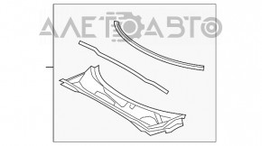 Решетка дворников пластик Toyota Highlander 08-13