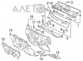 Grila stergatoarelor din plastic pentru Toyota Highlander 14-19