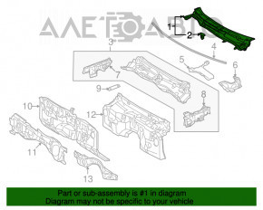 Grila stergatoarelor din plastic pentru Lexus IS250 IS350 06-13