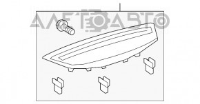 Capacul torpedoului superior gri pentru Toyota Camry V40.