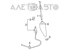 Antena de ștap pentru Dodge Grand Caravan 11-20