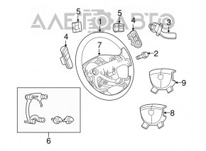 Butonul de control de pe volanul dreapta Jeep Compass 11-16