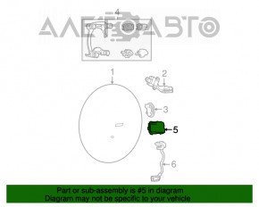 Butonul de control de pe volanul Dodge Journey 11- este complet, de culoare gri.