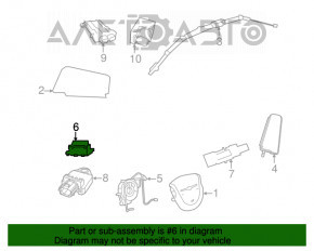 Modulul computerizat al airbag-urilor SRS pentru airbag-urile de siguranță Chrysler 200 11-14.