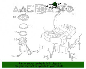 Capacul gurii de umplere a rezervorului de combustibil VW Passat b7 12-15 SUA tip 2