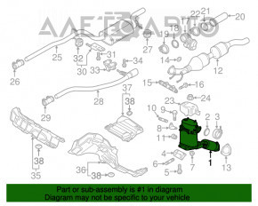 Tubul de admisie cu catalizator pentru VW Passat b7 12-15 SUA motor diesel