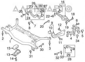 Bara spate pentru VW Passat b8 16-19 SUA