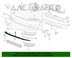 Buza bara fata inferioara VW Passat b7 12-15 SUA