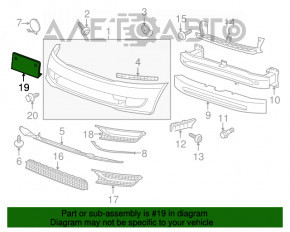 Рамка под номер VW Passat b7 12-15 USA FPS