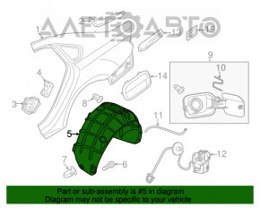 Aripa spate dreapta VW Passat b7 12-15 SUA