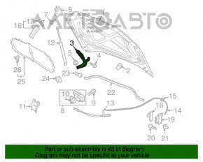 Capota stângă a VW Passat b8 16-19 SUA