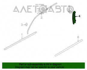 Panoul lateral frontal stânga pentru ușa VW Passat b8 16-19 SUA