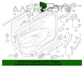 Заглушка бокового зеркала передняя левая VW Passat b8 16-19 USA