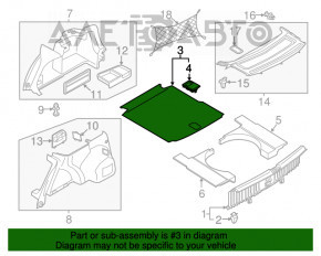 Capacul portbagajului VW Passat b8 16-19 SUA negru