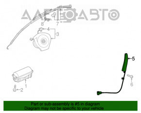 Airbagul pentru scaunul din stânga VW Passat b7 12-15 SUA