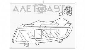 Противотуманная фара птф левая VW Passat b7 12-15 USA