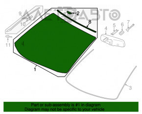 Geam parbriz Toyota Highlander 14-16