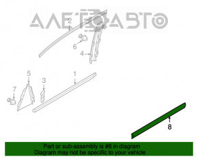 Garnitura ușii spate dreapta inferioară VW Passat b7 12-15 SUA nouă originală OEM